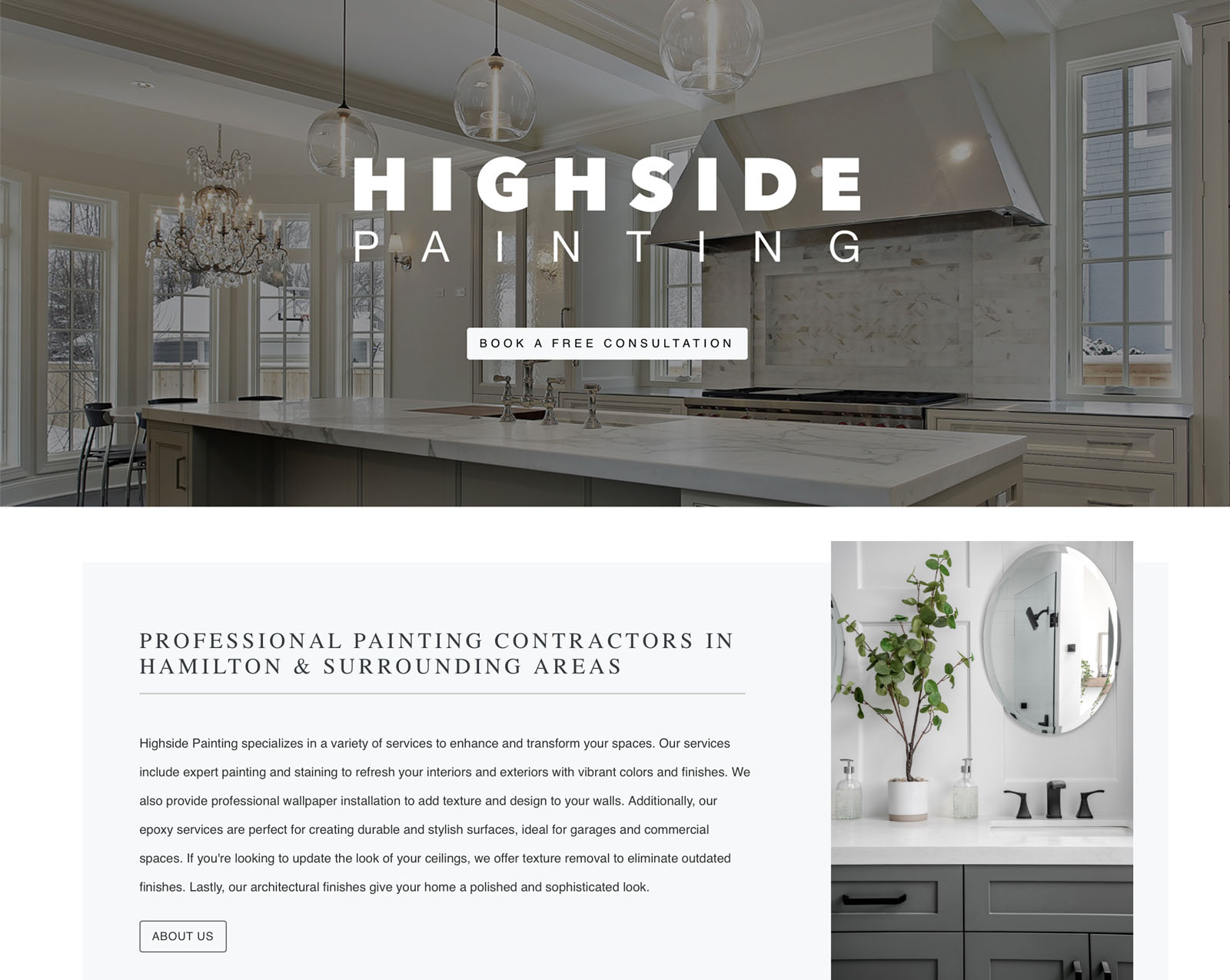 Highside Painting Professional Website
